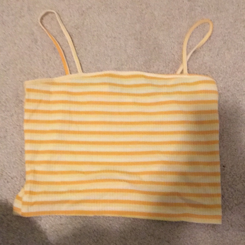 Pacsun yellow striped tank top - Picture 1 of 3